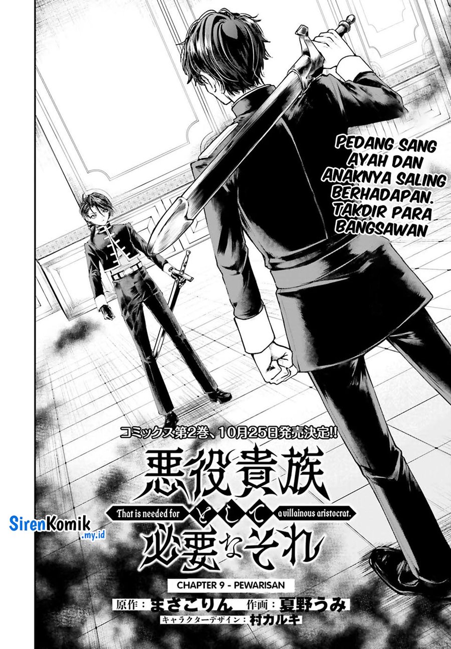 Akuyaku Kizoku to shite Hitsuyou na Sore Chapter 09 Bahasa Indonesia