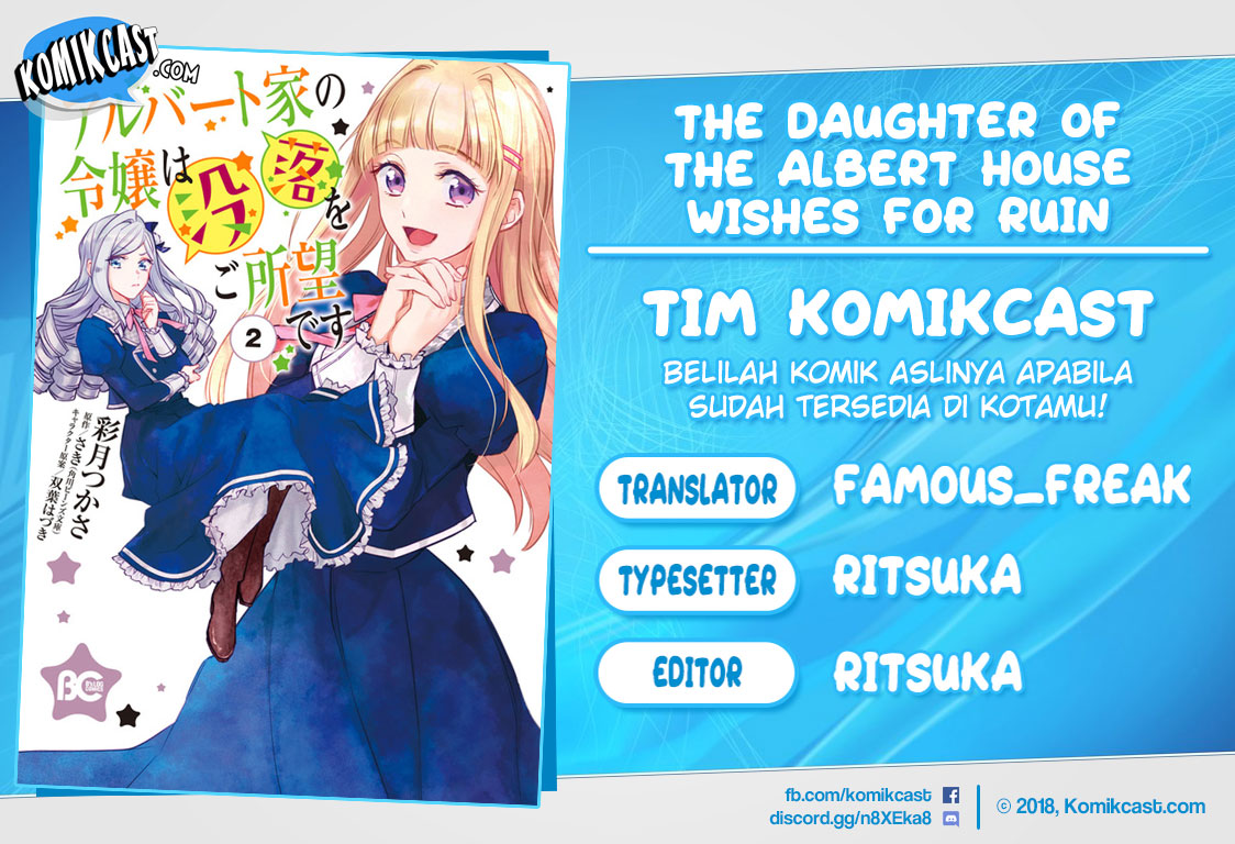 Albert Ke no Reijou wa Botsuraku wo go Shomou desu chapter 8