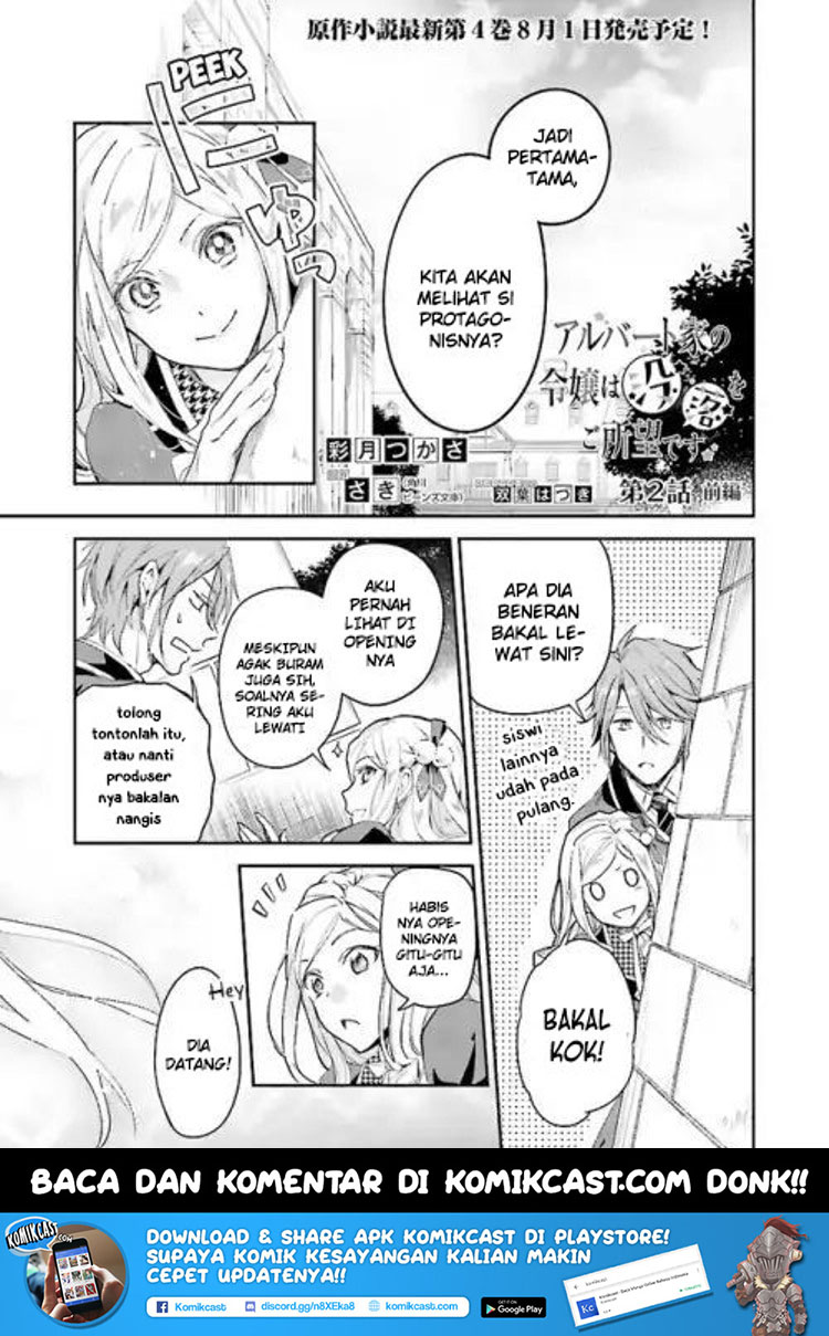 Albert Ke no Reijou wa Botsuraku wo go Shomou desu Chapter 02 Bahasa Indonesia