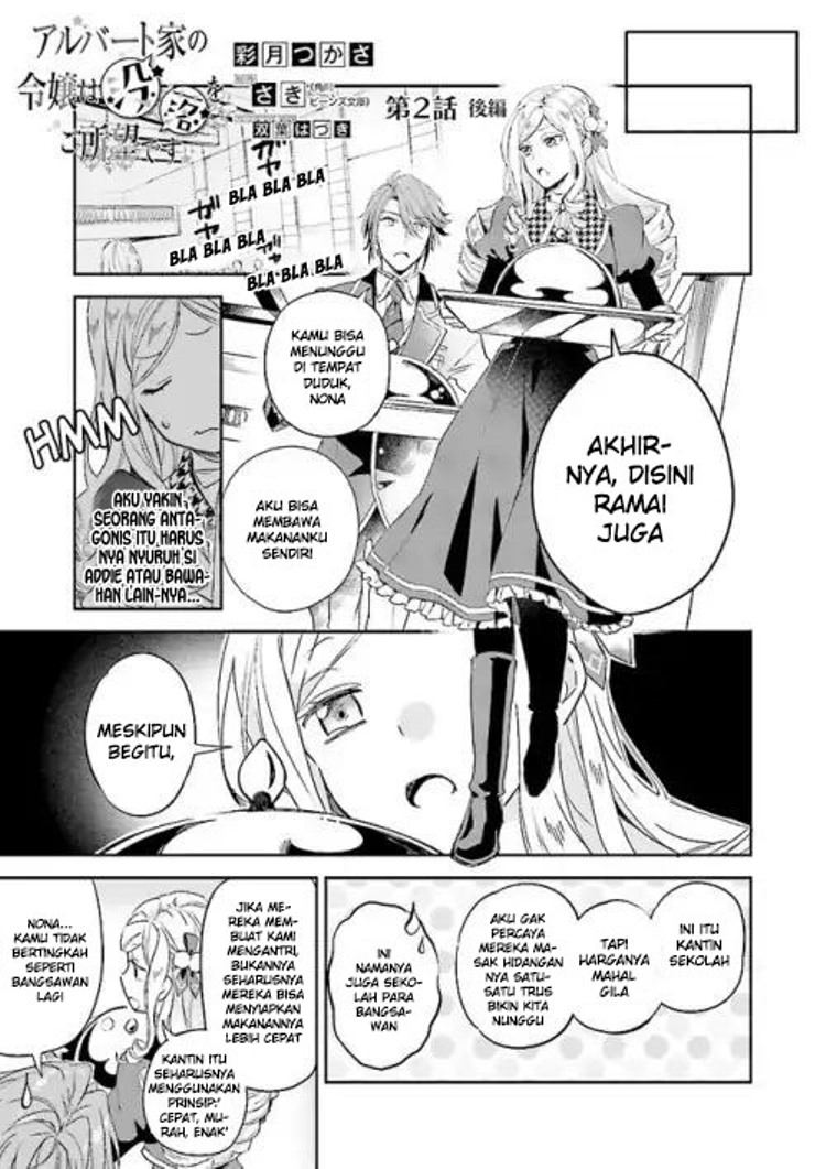 Albert Ke no Reijou wa Botsuraku wo go Shomou desu Chapter 02 Bahasa Indonesia