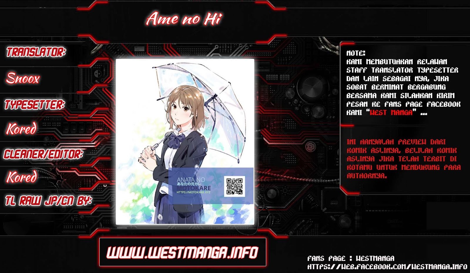 Ame no Hi Chapter 01 Bahasa Indonesia