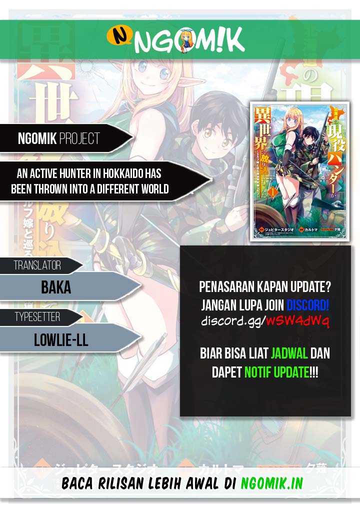 An Active Hunter in Hokkaido Has Been Thrown into a Different World Chapter 01.3 Bahasa Indonesia