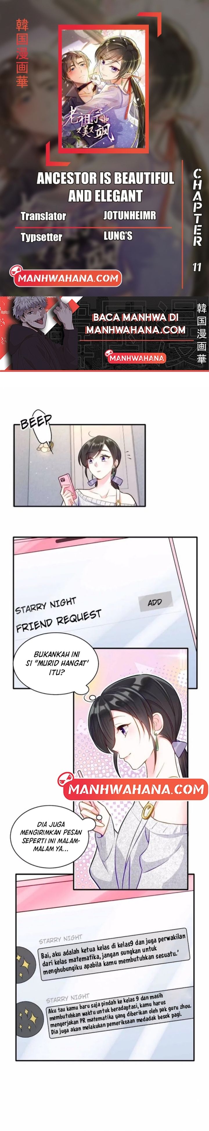 Ancestor is Beautiful and Elegant Chapter 11 Bahasa Indonesia