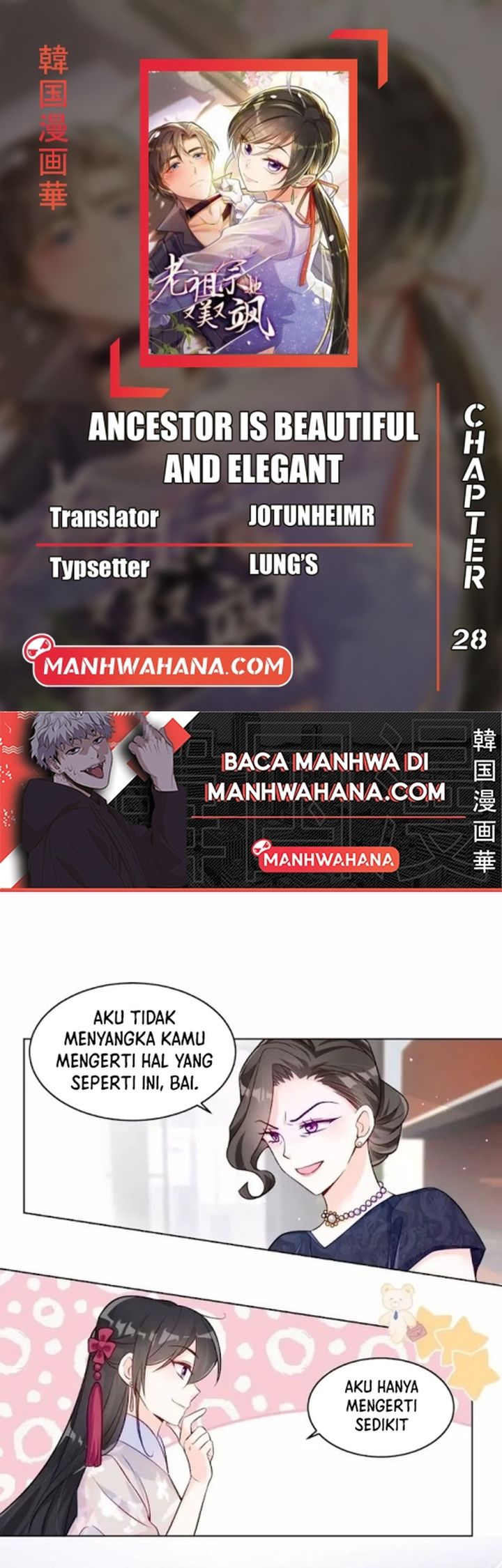 Ancestor is Beautiful and Elegant Chapter 28 Bahasa Indonesia