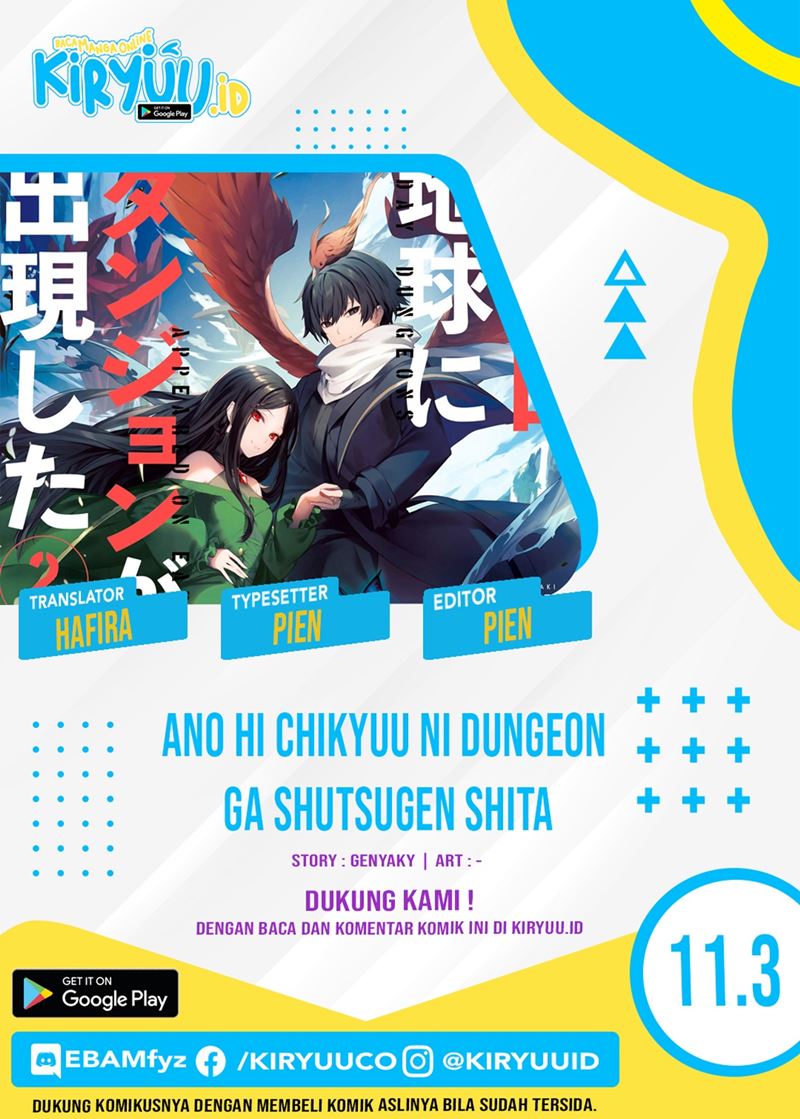 Ano Hi Chikyuu ni Dungeon ga Shutsugen Shita Chapter 11.3 Bahasa Indonesia