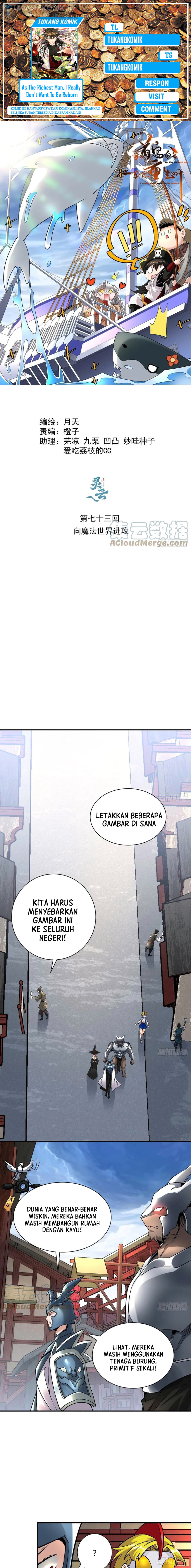 As The Richest Man, I Really Don’t Want To Be Reborn Chapter 73 Bahasa Indonesia