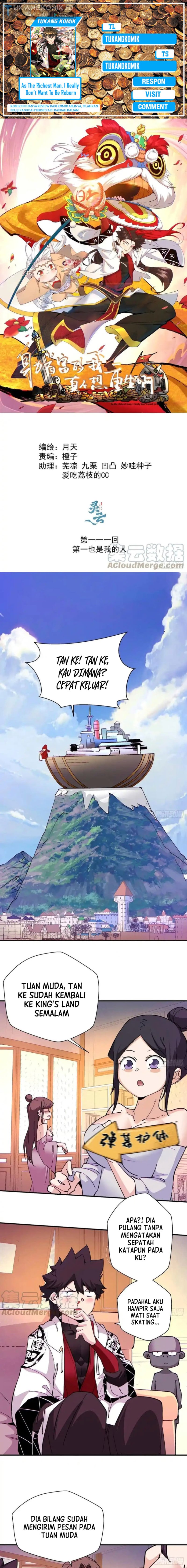 As The Richest Man, I Really Don’t Want To Be Reborn Chapter 111 Bahasa Indonesia