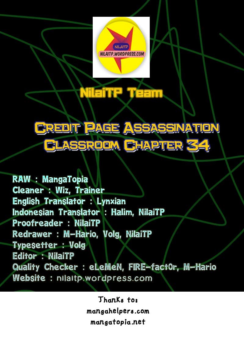 Assassination Classroom Chapter 34