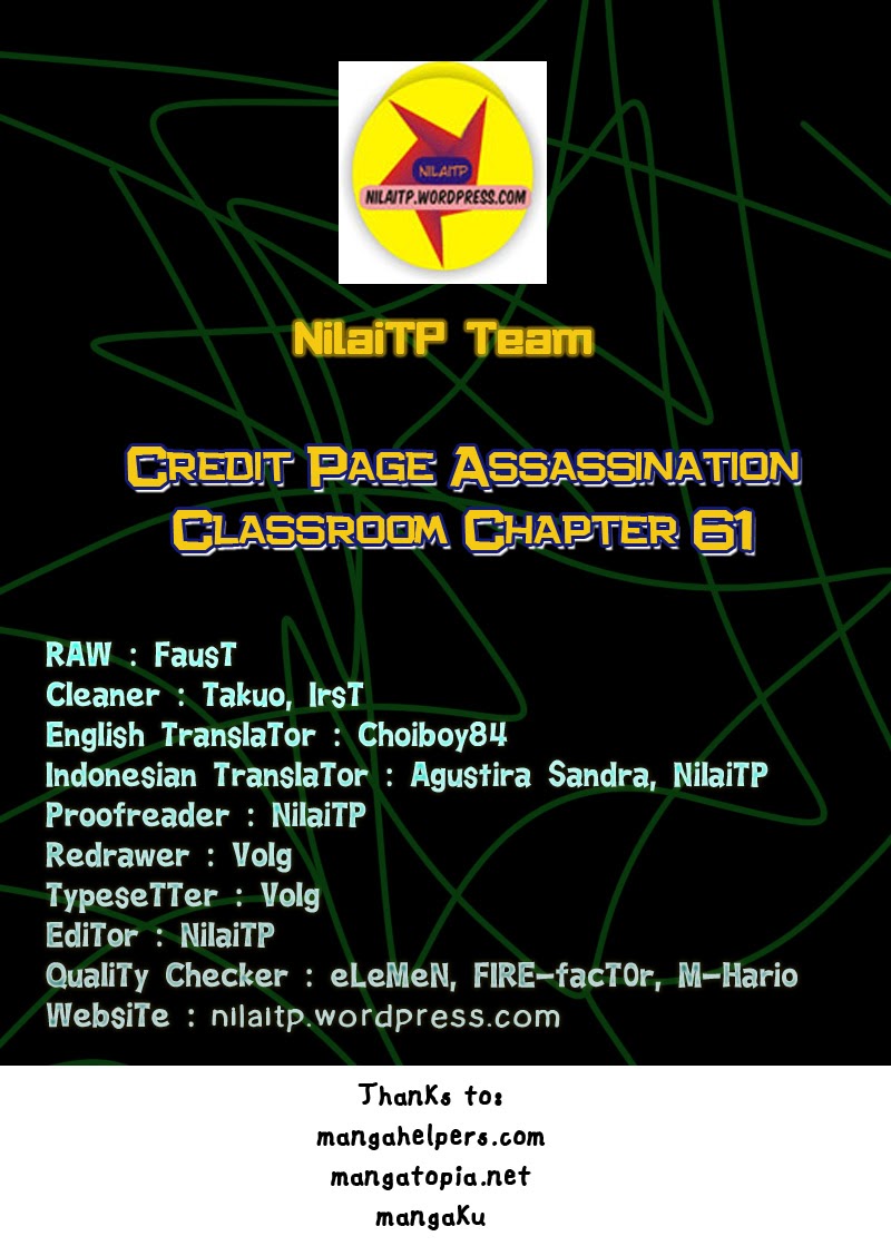 Assassination Classroom Chapter 61