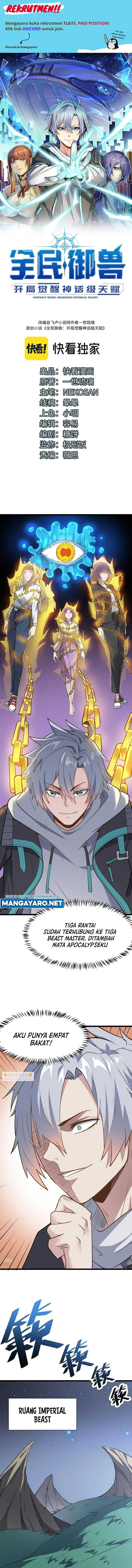 Beast Tamer: It All Starts With Mythical Rank Talent Chapter 19 Bahasa Indonesia