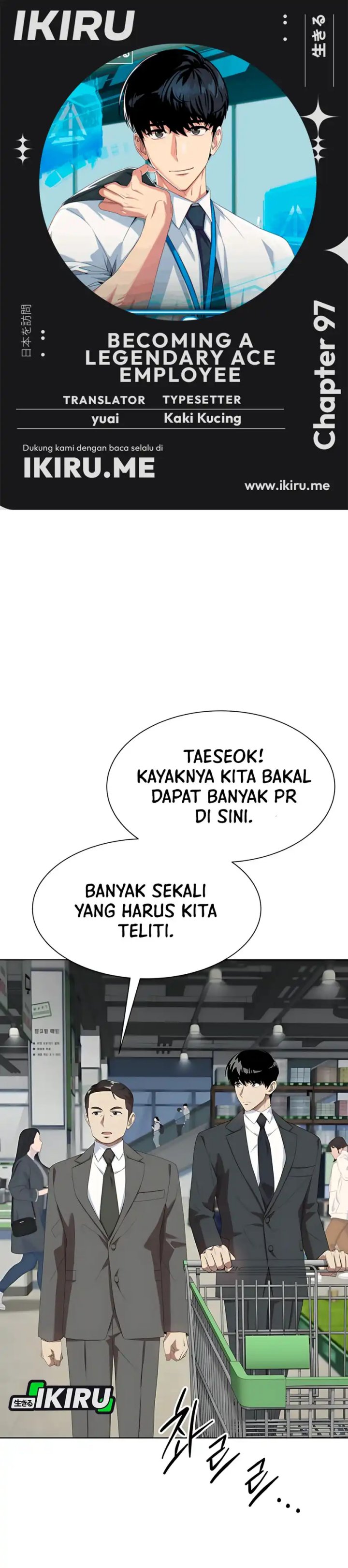 Becoming a Legendary Ace Employee Chapter 97 Bahasa Indonesia