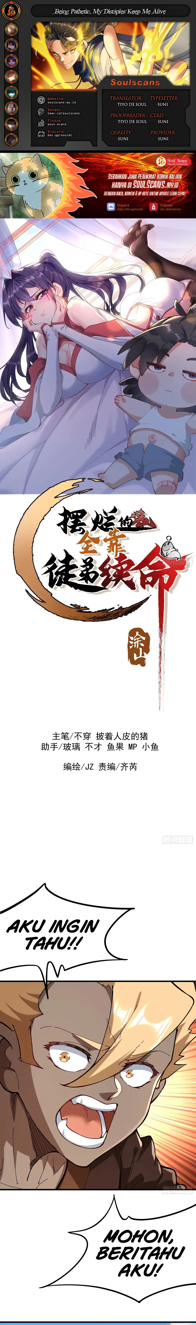 Being Pathetic, My Disciples Keep Me Alive Chapter 55 Bahasa Indonesia