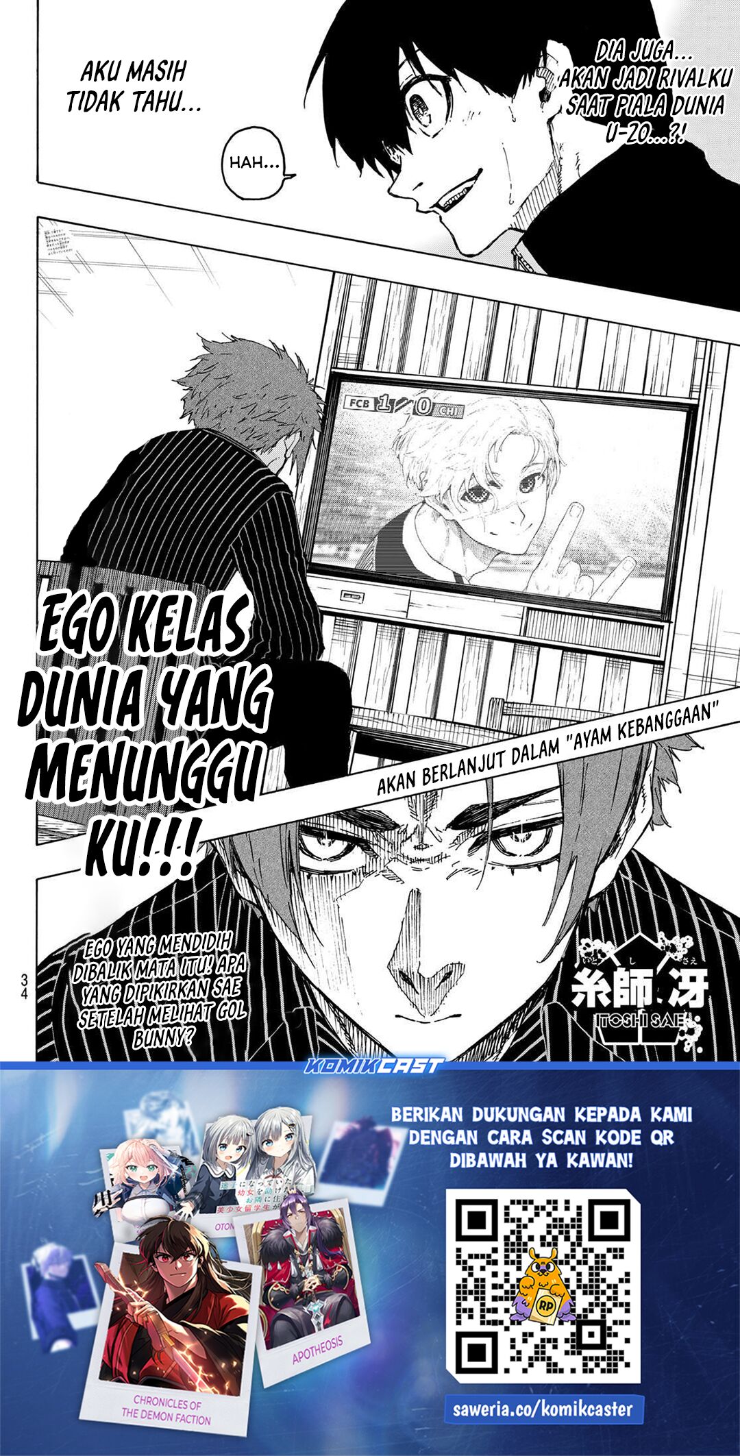 Blue Lock Chapter 307 Bahasa Indonesia