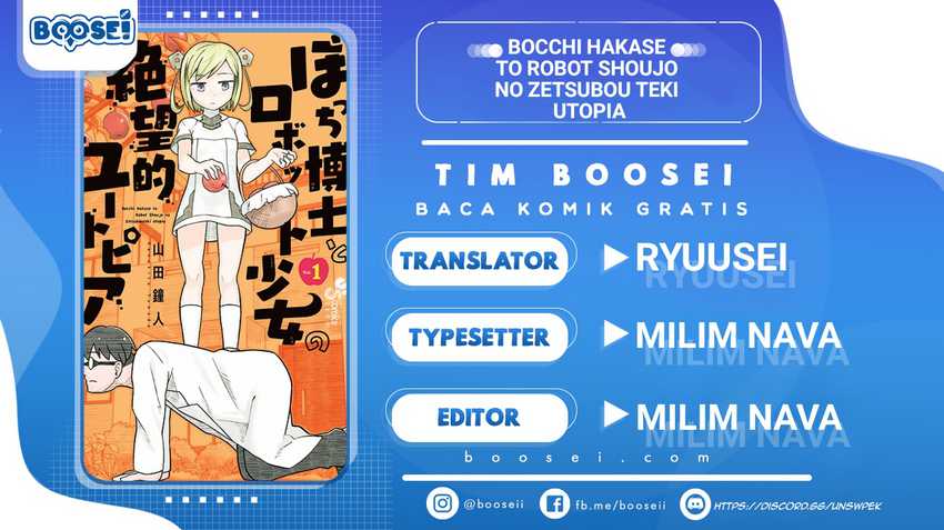 Bocchi Hakase to Robot Shoujo no Zetsubou Teki Utopia Chapter 09 Bahasa Indonesia