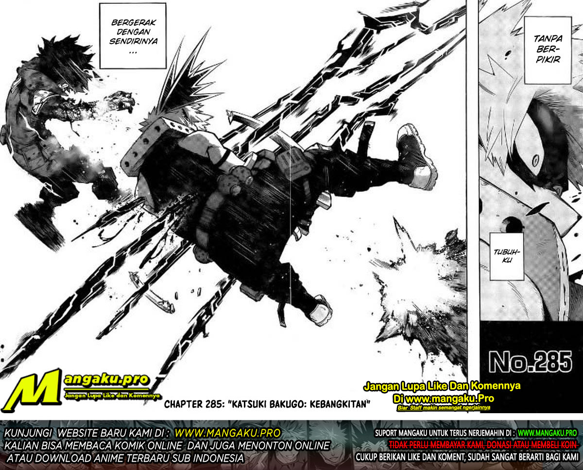Boku no Hero Academia Chapter 285 Bahasa Indonesia