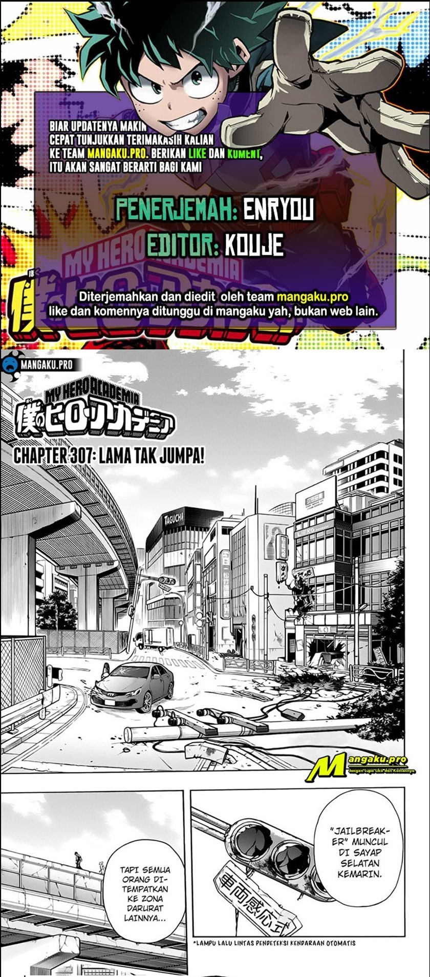 Boku no Hero Academia chapter 307