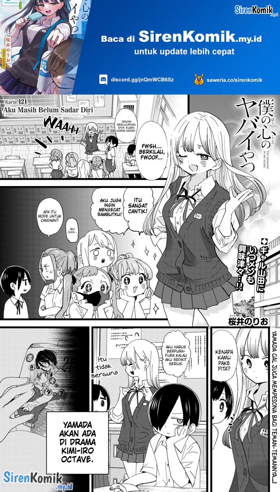 Boku no Kokoro no Yabai Yatsu Chapter 121 Bahasa Indonesia