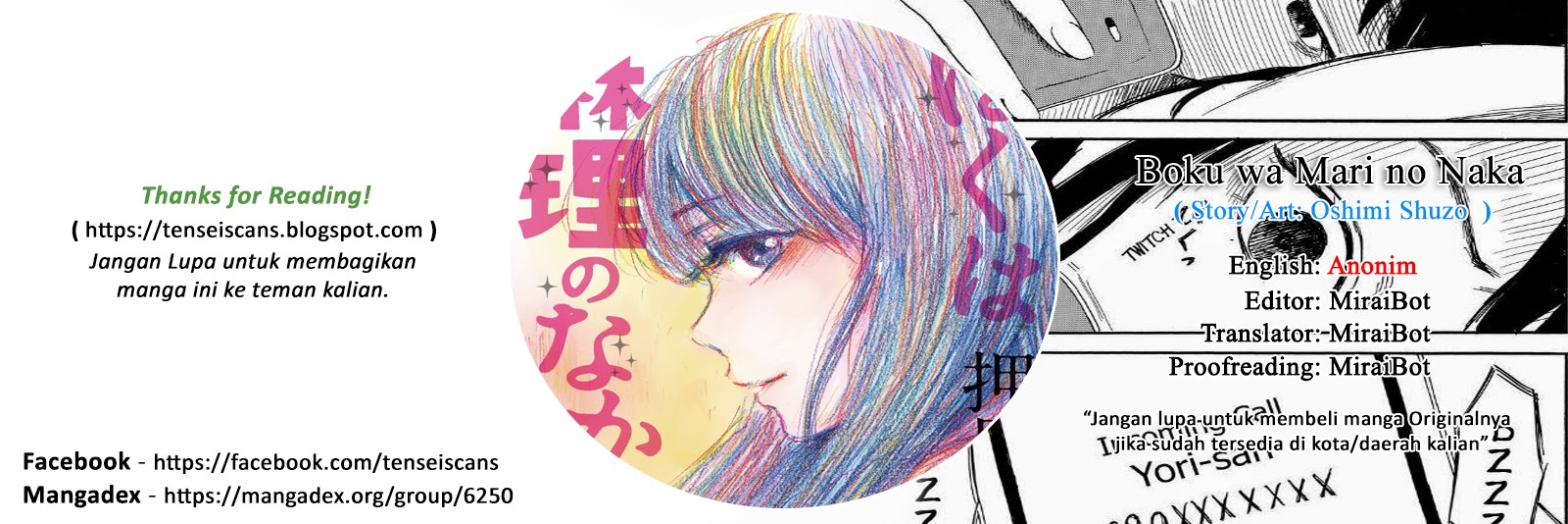 Boku wa Mari no Naka Chapter 33 Bahasa Indonesia