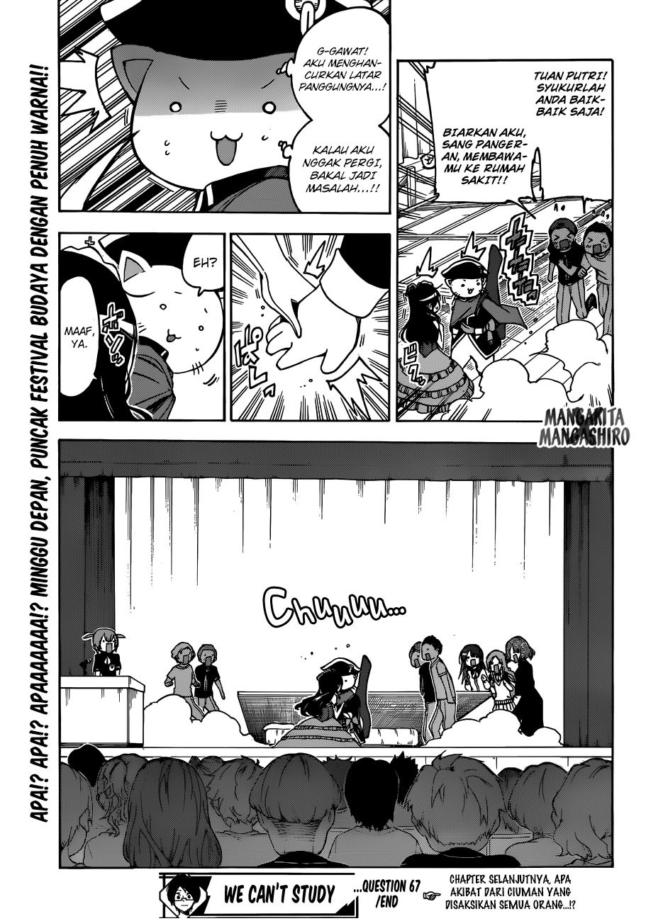 Bokutachi wa Benkyou ga Dekinai Chapter 67 Bahasa Indonesia