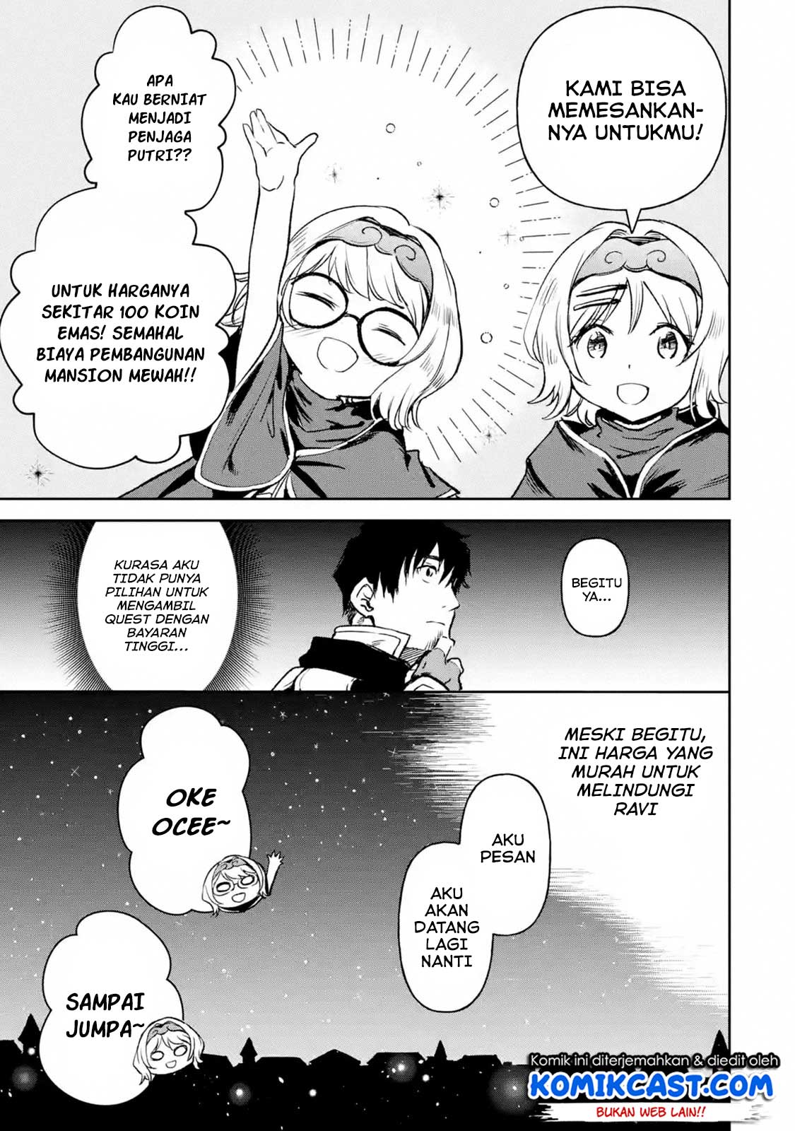 Boukensha License o Hakudatsu Sareta Ossan Dakedo, Manamusume ga Dekita no de Nonbiri Jinsei Chapter 13.2 Bahasa Indonesia