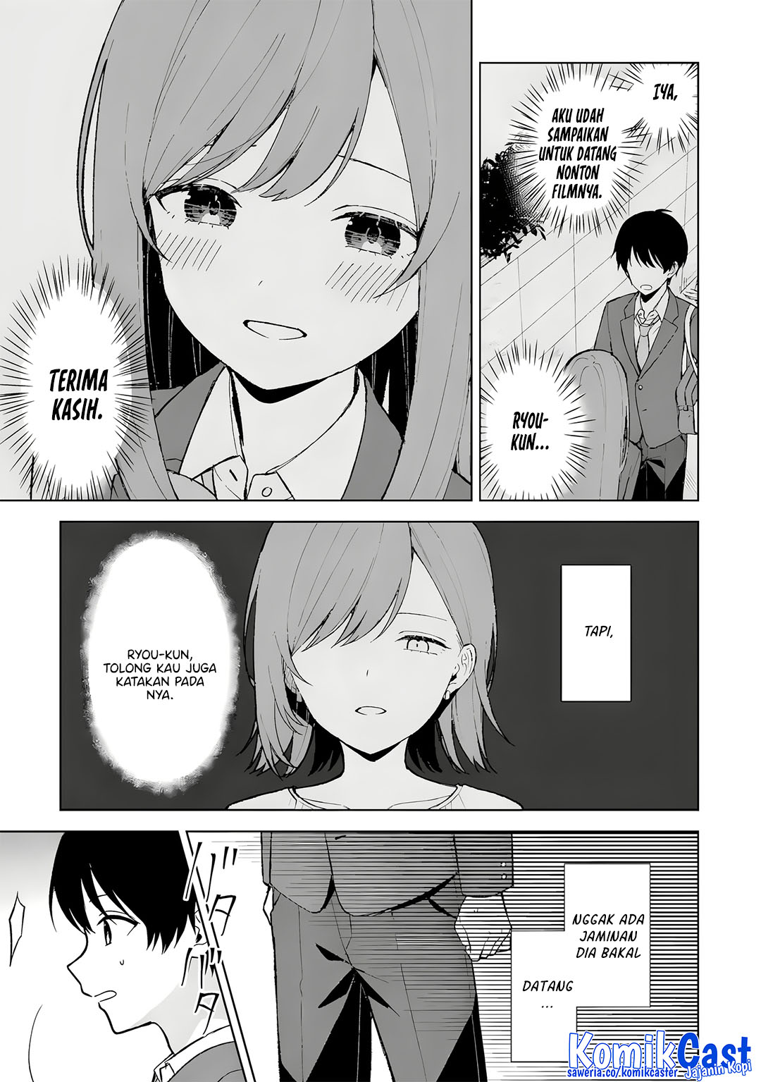 Chikan Saresou ni Natteiru S-kyuu Bishoujo wo Tasuketara Tonari no Seki no Osanajimi datta Chapter 88 Bahasa Indonesia