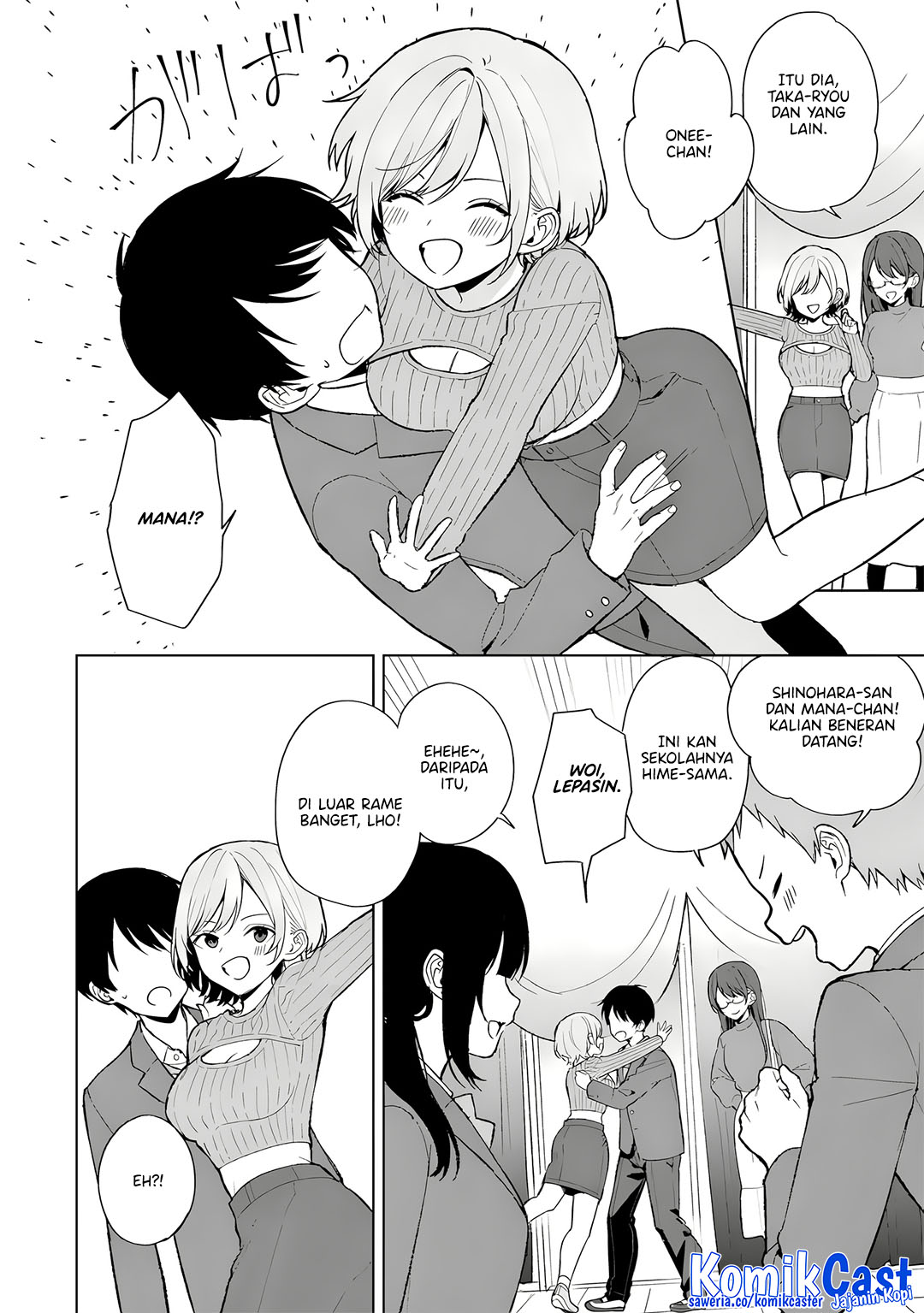 Chikan Saresou ni Natteiru S-kyuu Bishoujo wo Tasuketara Tonari no Seki no Osanajimi datta Chapter 88 Bahasa Indonesia