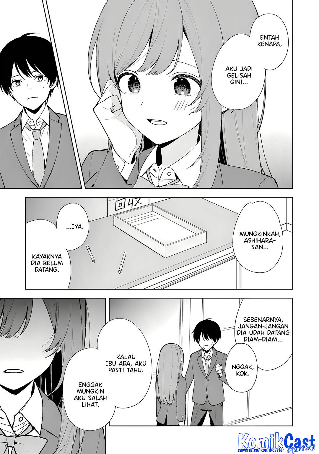 Chikan Saresou ni Natteiru S-kyuu Bishoujo wo Tasuketara Tonari no Seki no Osanajimi datta Chapter 88 Bahasa Indonesia