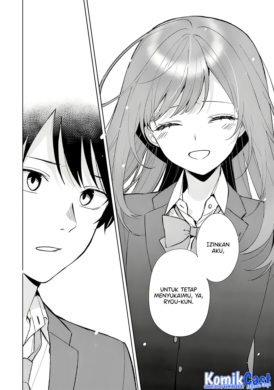 Chikan Saresou ni Natteiru S-kyuu Bishoujo wo Tasuketara Tonari no Seki no Osanajimi datta Chapter 88 Bahasa Indonesia