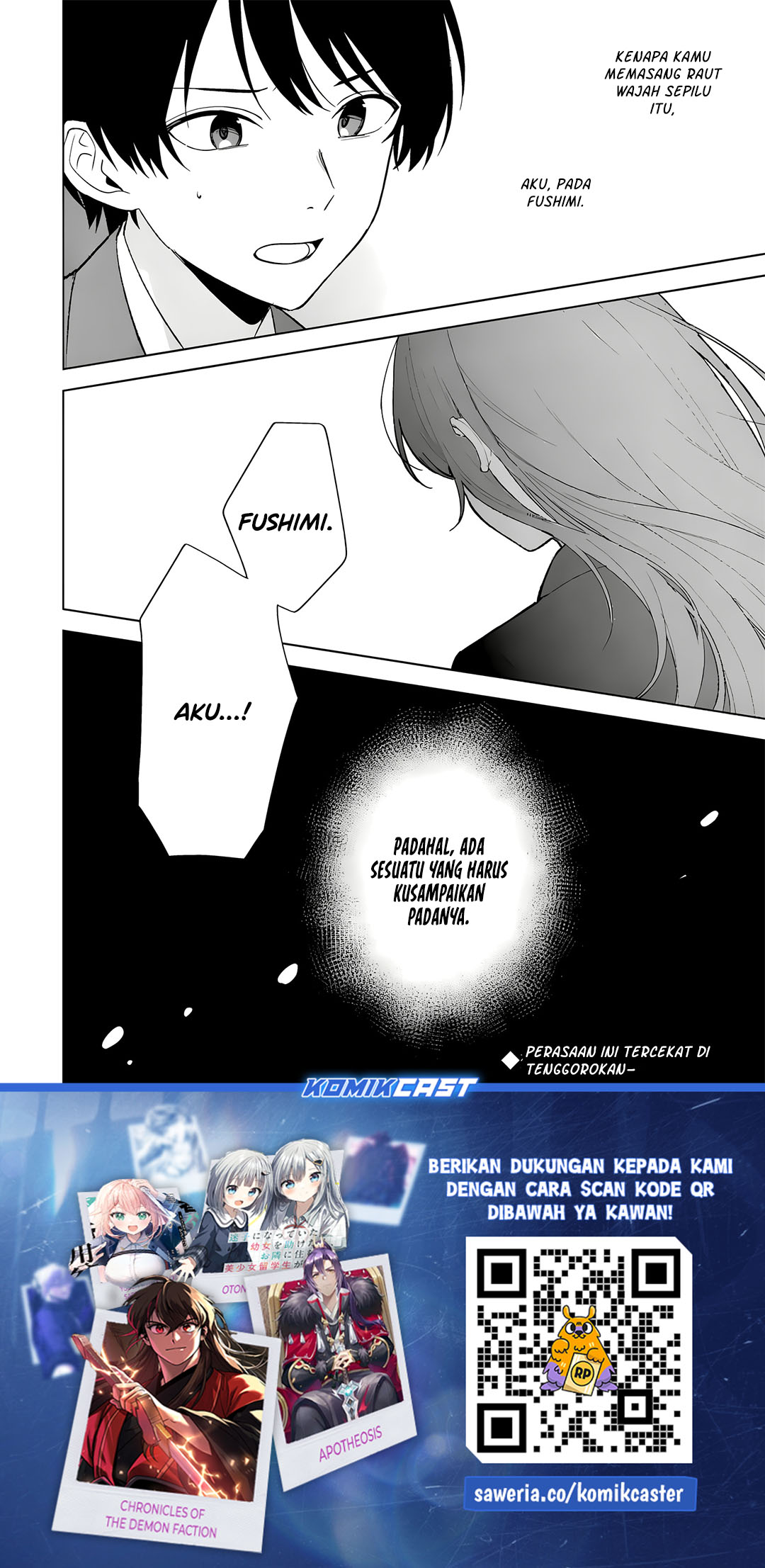 Chikan Saresou ni Natteiru S-kyuu Bishoujo wo Tasuketara Tonari no Seki no Osanajimi datta Chapter 88 Bahasa Indonesia
