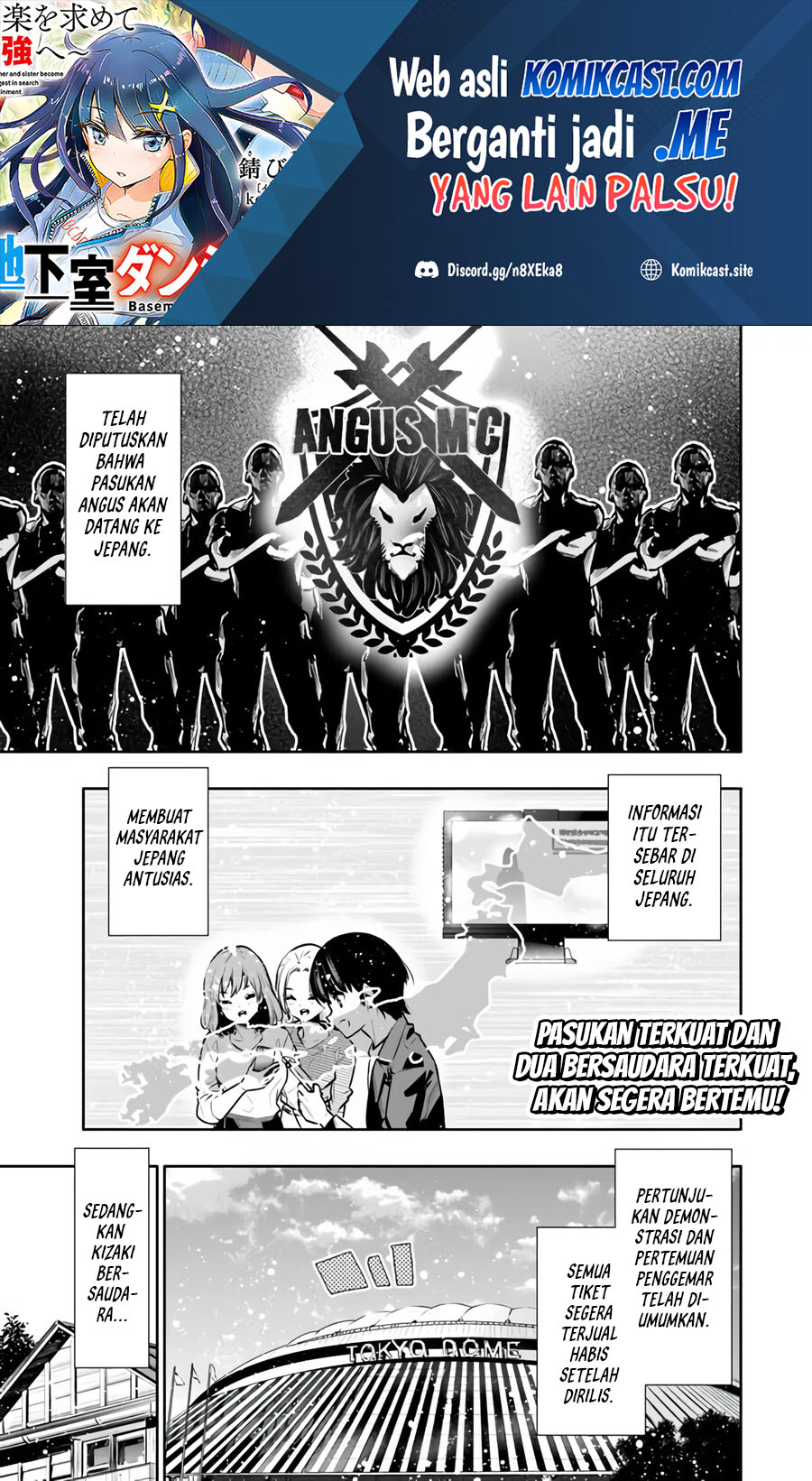Chikashitsu Dungeon: Binbou Kyoudai wa Goraku o Motomete Saikyou e Chapter 33 Bahasa Indonesia