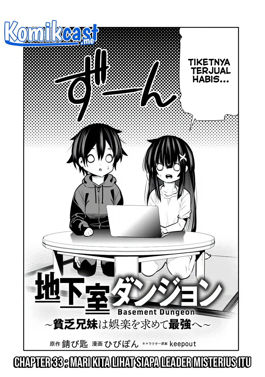 Chikashitsu Dungeon: Binbou Kyoudai wa Goraku o Motomete Saikyou e Chapter 33 Bahasa Indonesia