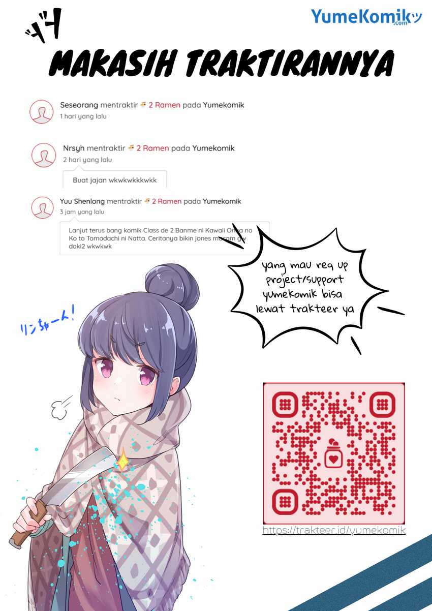 Class de 2 Banme ni Kawaii Onna no Ko to Tomodachi ni Natta Chapter 08 Bahasa Indonesia