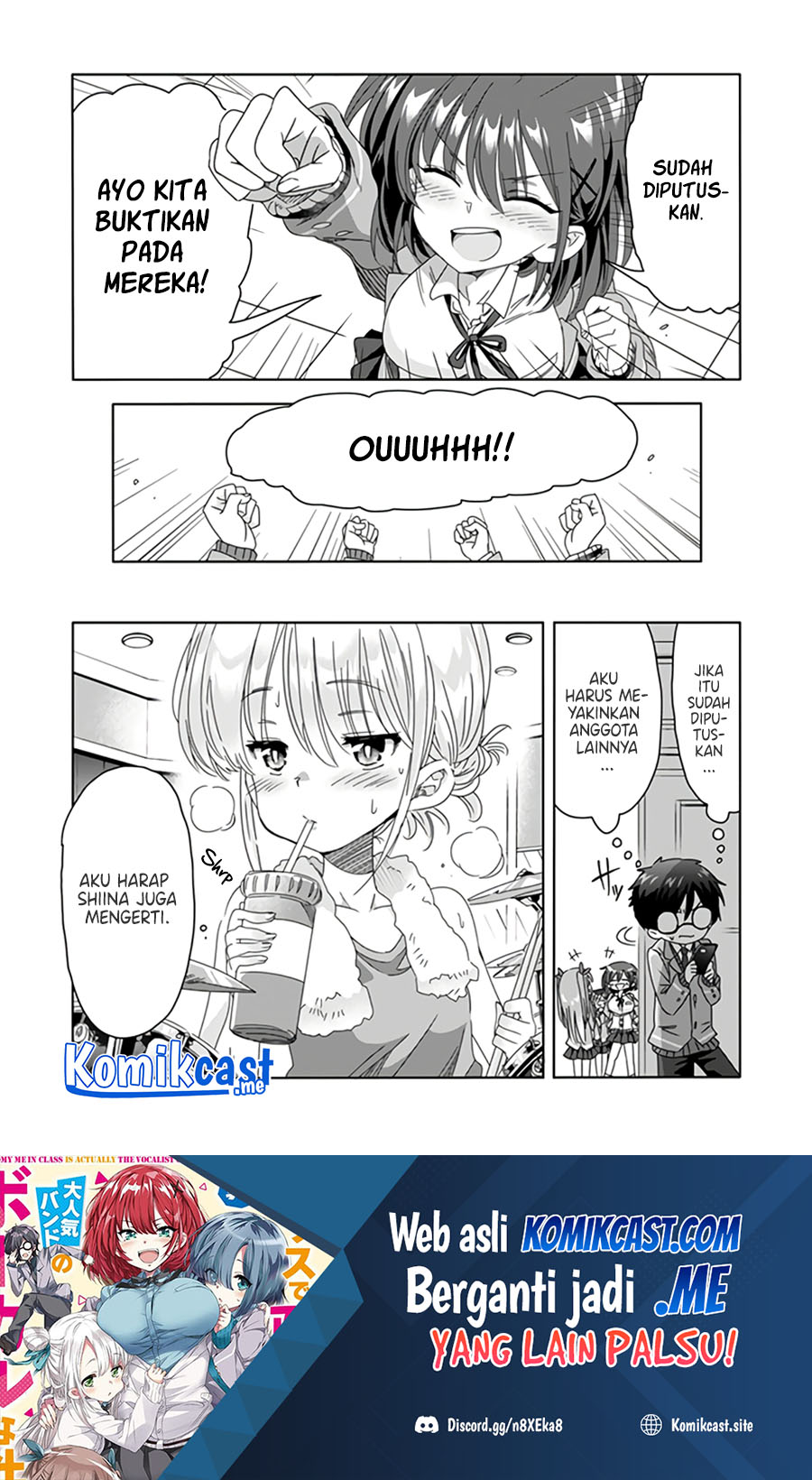 Class de Inkya no Ore ga Jitsu wa Daininki Band no Vocal na Ken Chapter 13 Bahasa Indonesia