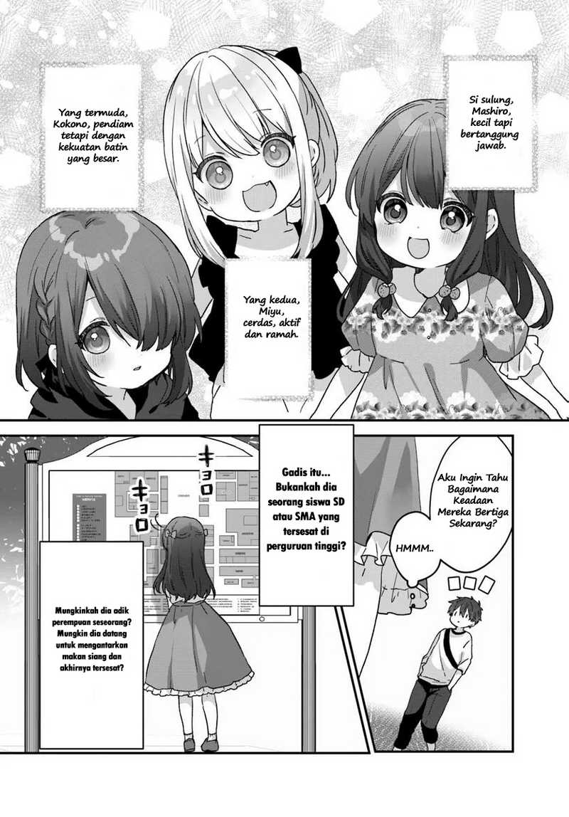 Daigaku Nyuugakuji Kara Uwasa Sareteita Bishoujo San Shimai, Ikiwakareteita Gimai Datta. Chapter 01 Bahasa Indonesia