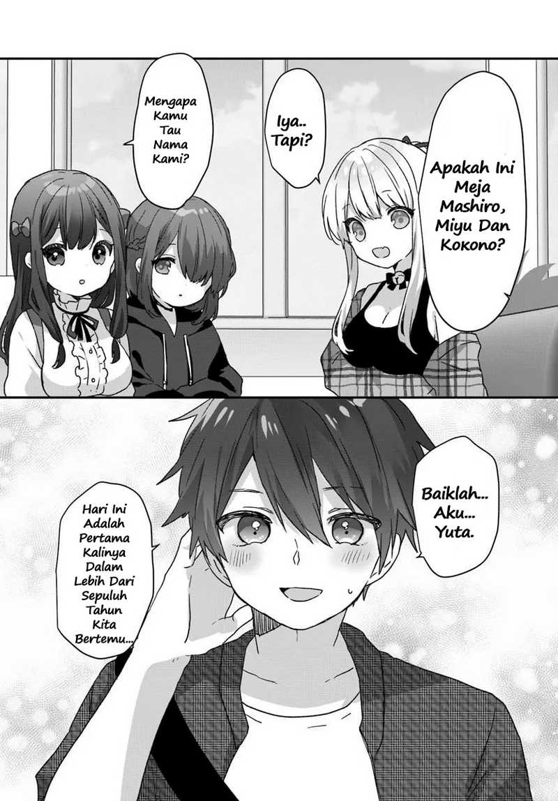 Daigaku Nyuugakuji Kara Uwasa Sareteita Bishoujo San Shimai, Ikiwakareteita Gimai Datta. Chapter 01 Bahasa Indonesia