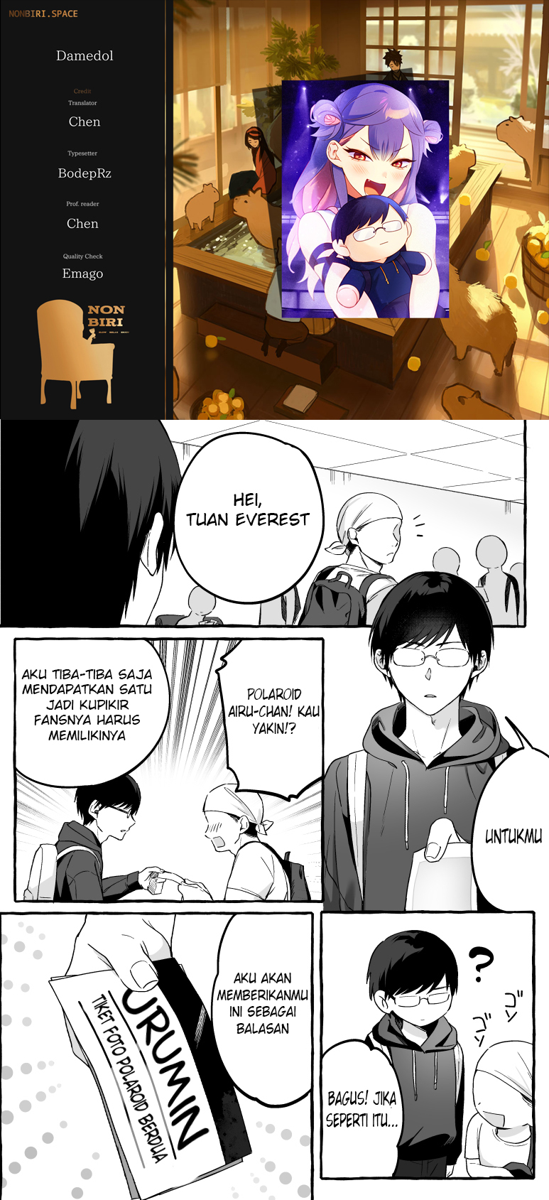 Damedol to Sekai ni Hitori Dake no Fan chapter 2