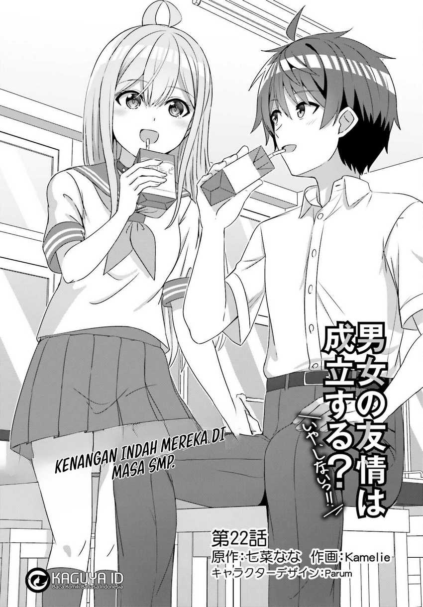 Danjou no Yuujou wa Seiritsu Suru? (Iya, Shinai!!) Chapter 22 Bahasa Indonesia