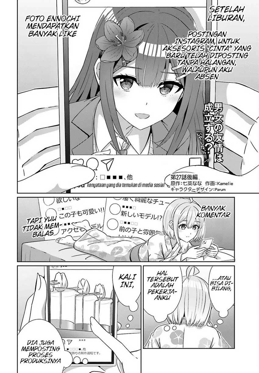 Danjou no Yuujou wa Seiritsu Suru? (Iya, Shinai!!) Chapter 27 Bahasa Indonesia