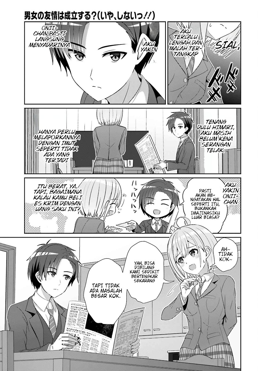 Danjou no Yuujou wa Seiritsu Suru? (Iya, Shinai!!) Chapter 28 Bahasa Indonesia