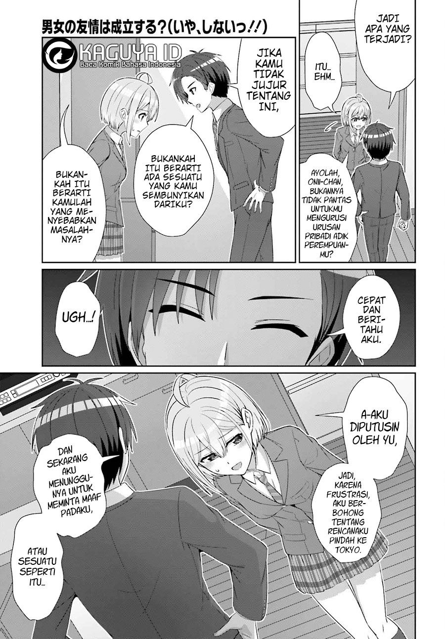 Danjou no Yuujou wa Seiritsu Suru? (Iya, Shinai!!) Chapter 28 Bahasa Indonesia