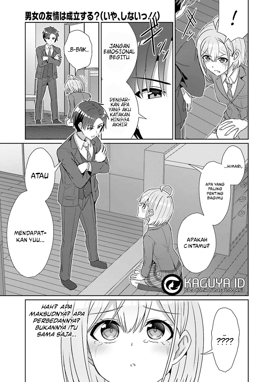 Danjou no Yuujou wa Seiritsu Suru? (Iya, Shinai!!) Chapter 28 Bahasa Indonesia