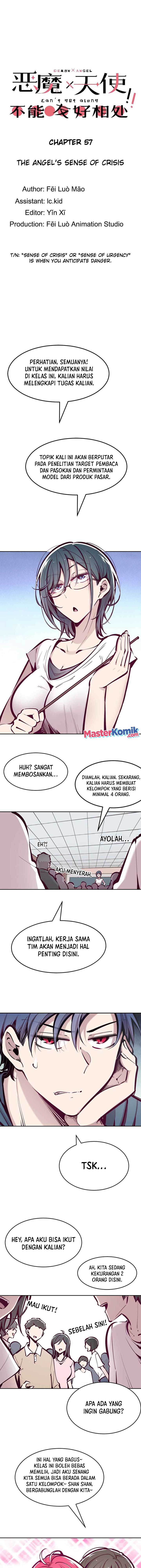 Demon X Angel, Can’t Get Along! Chapter 57 Bahasa Indonesia
