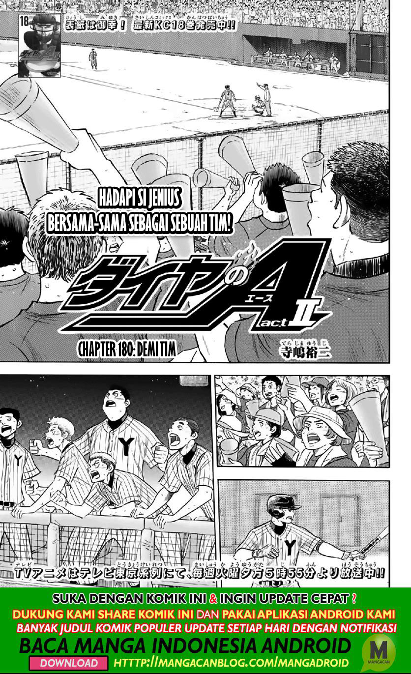 Diamond no Ace Act 2 Chapter 180 Bahasa Indonesia