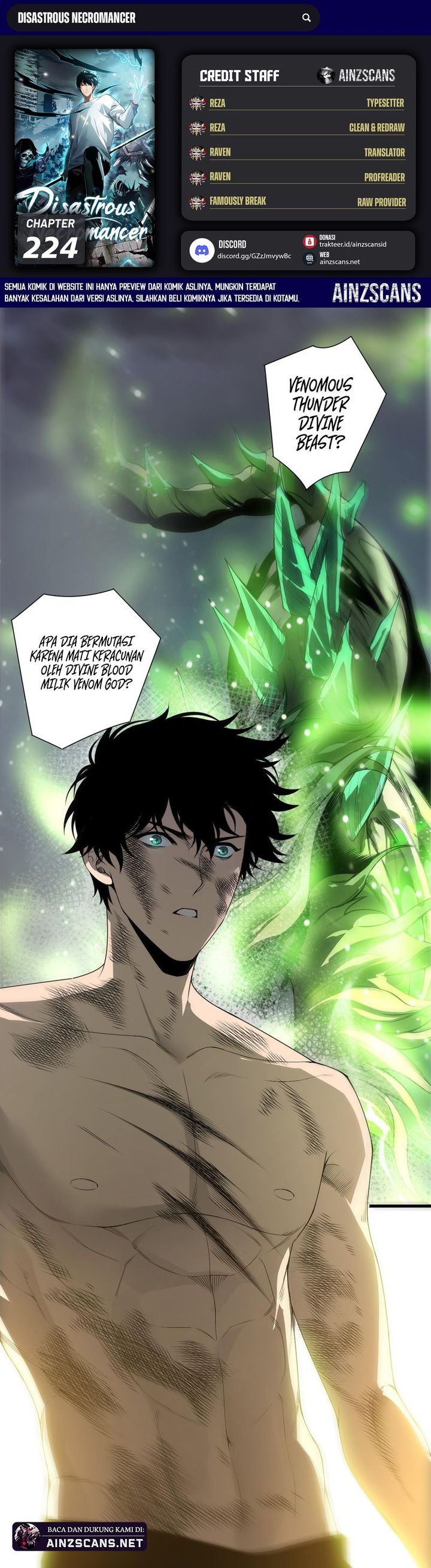 Disastrous Necromancer Chapter 224 Bahasa Indonesia