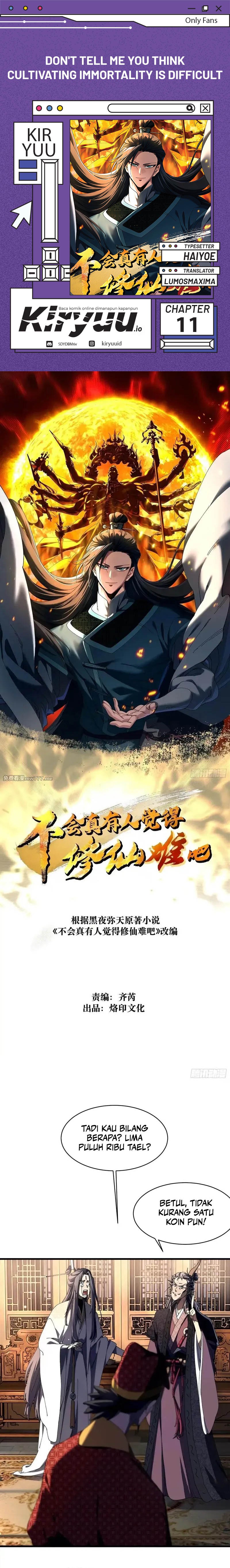 Don’t Tell Me You Think Cultivating Immortality Is Difficult? chapter 11