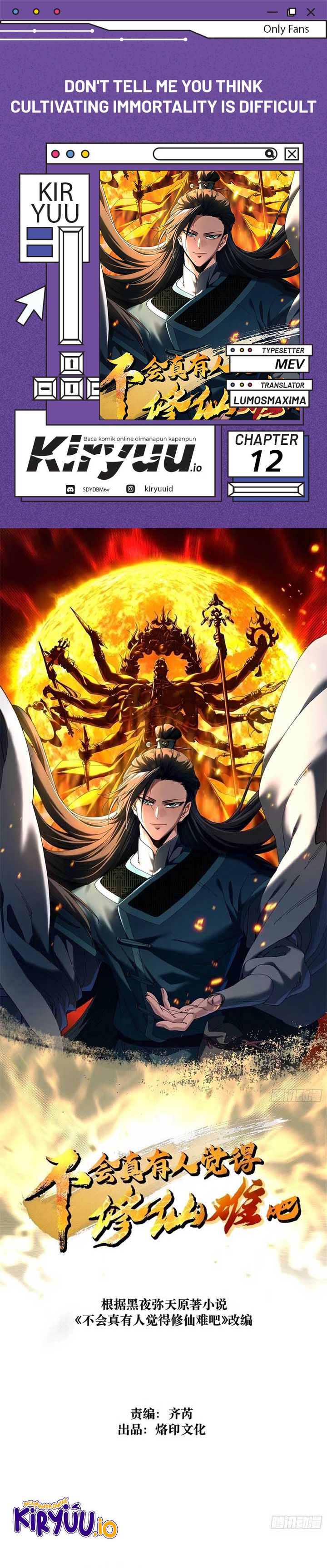 Don’t Tell Me You Think Cultivating Immortality Is Difficult? chapter 12