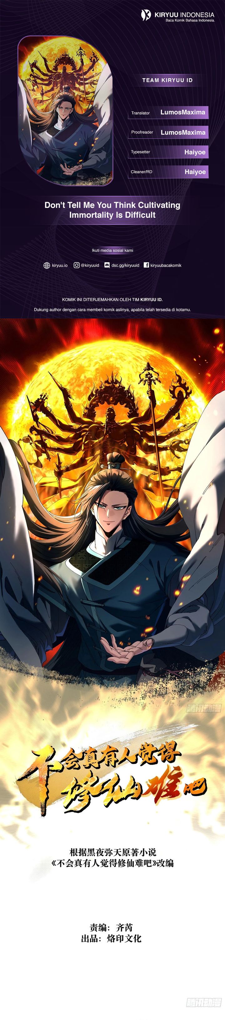 Don’t Tell Me You Think Cultivating Immortality Is Difficult Chapter 28 Bahasa Indonesia