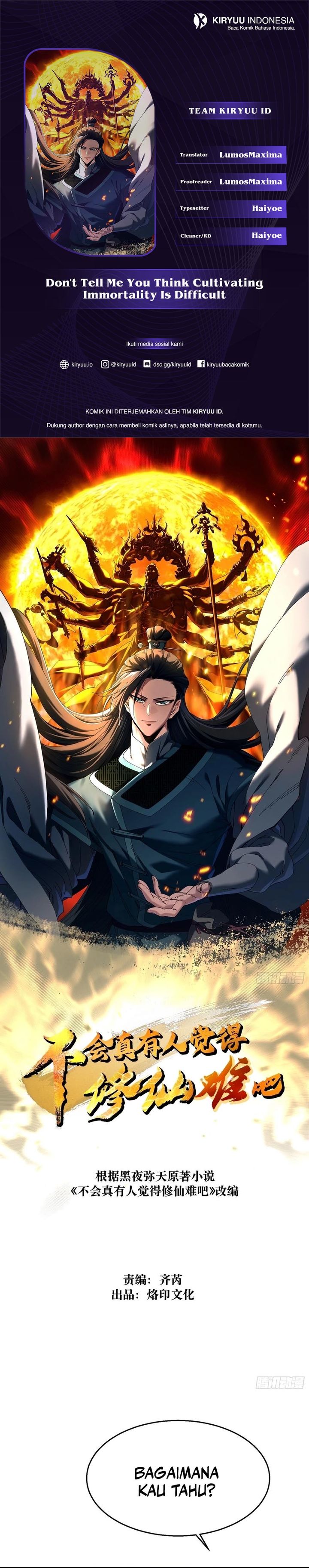 Don’t Tell Me You Think Cultivating Immortality Is Difficult Chapter 42 Bahasa Indonesia