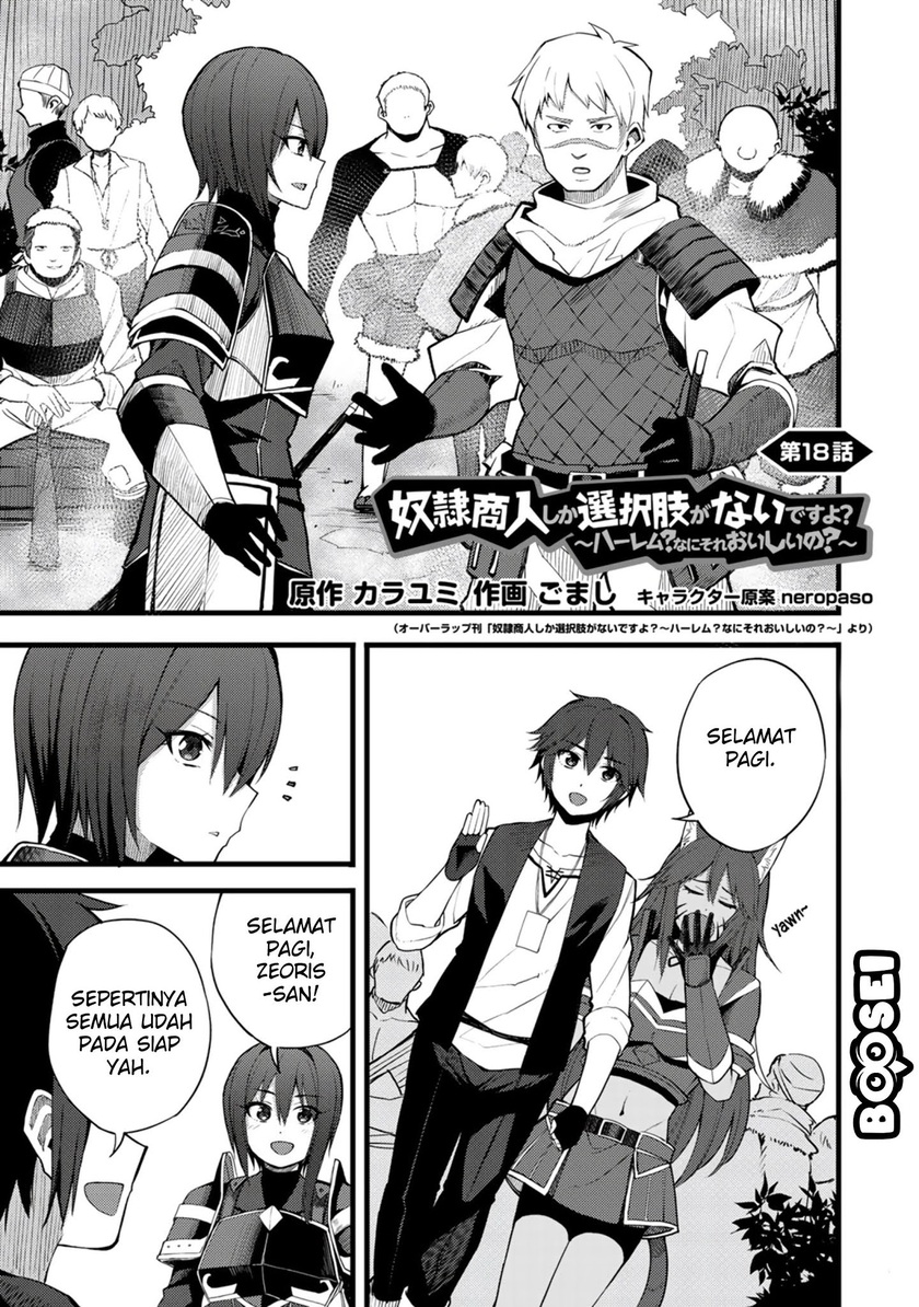 Dorei Shounin shika Sentakushi ga nai desu yo? ~Harem? Nani sore oishii no?~ Chapter 18 Bahasa Indonesia