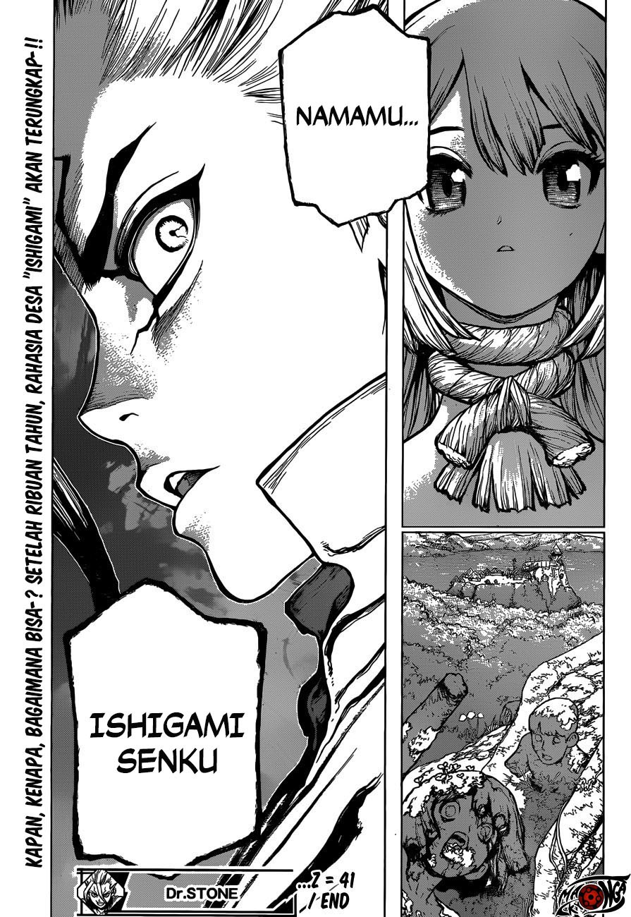 Dr. Stone Chapter 41 Bahasa Indonesia